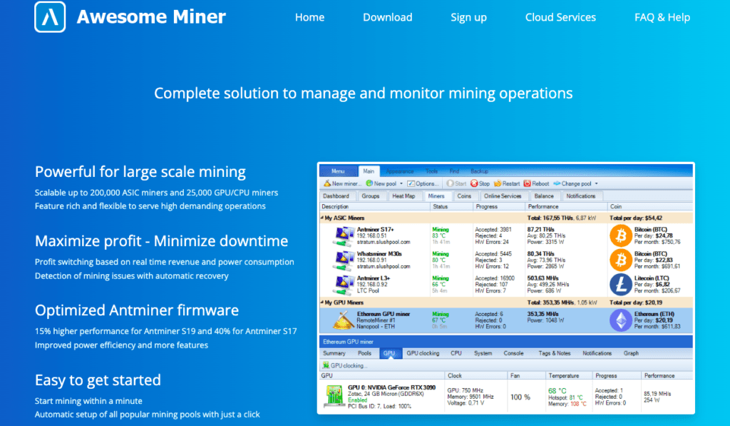 Awesome miner software