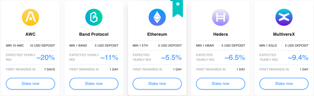 Atomic wallet Staking APY