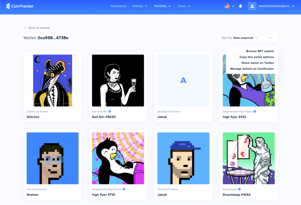 CoinTracker NFT reporting
