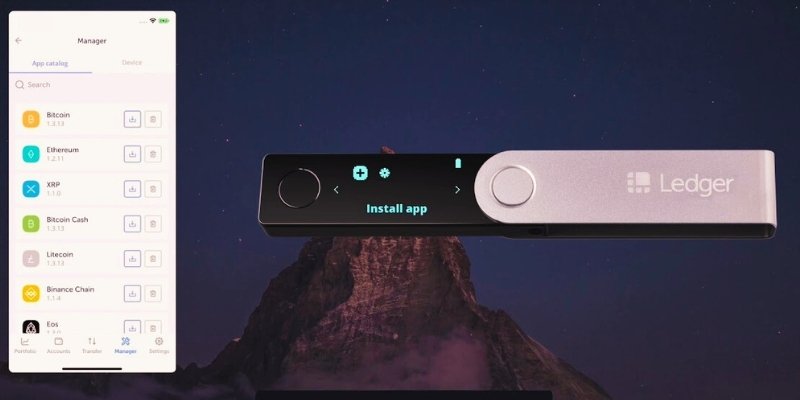 Install apps in ledger Nano X