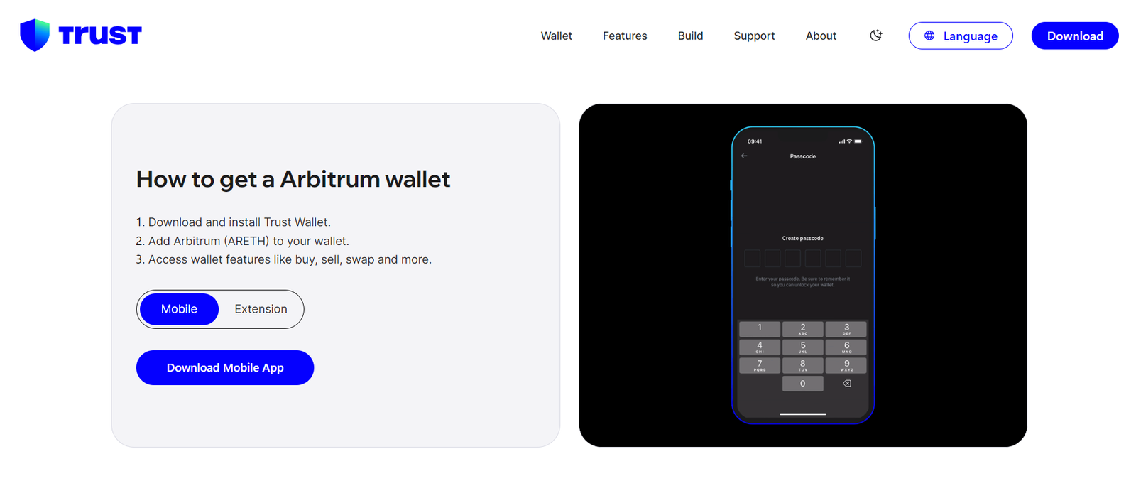 Trust-wallet-for-ARB