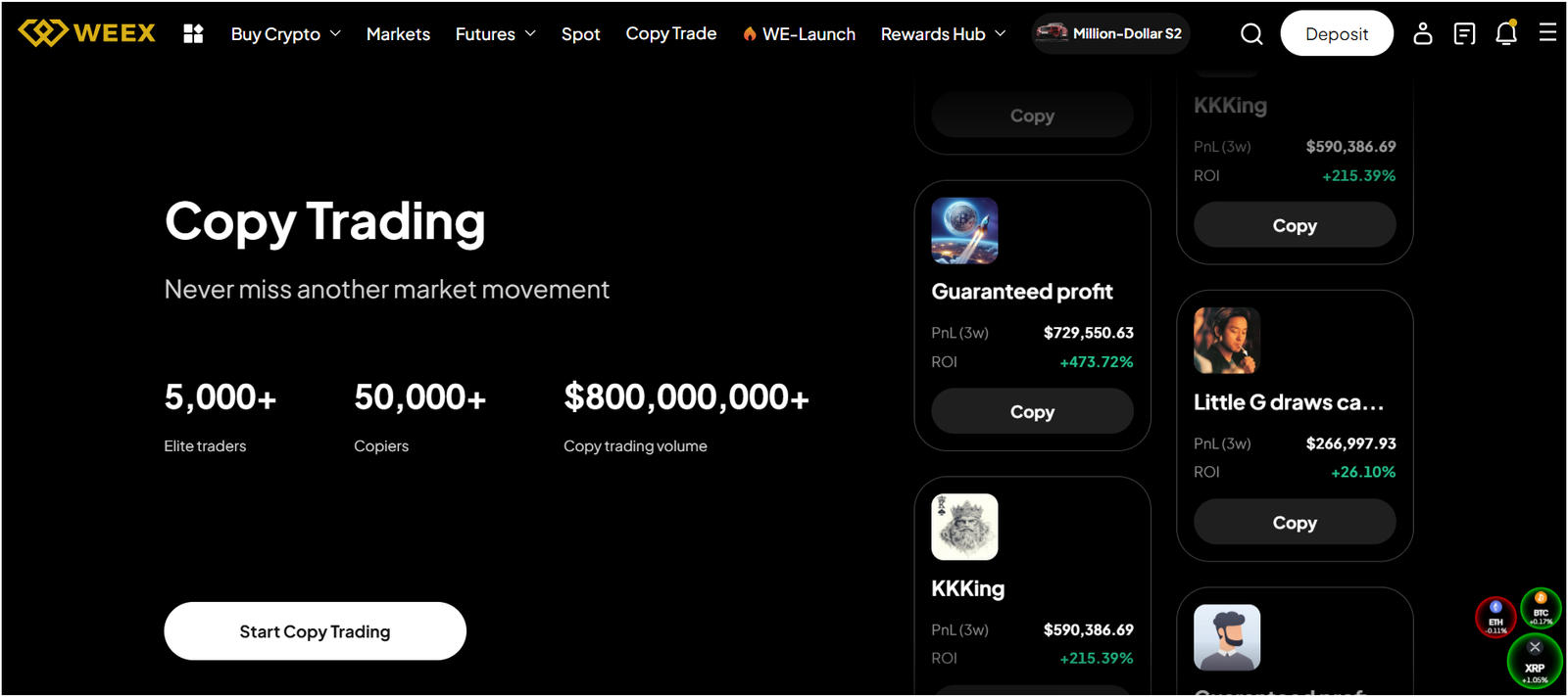 WEEX app for crypto trading