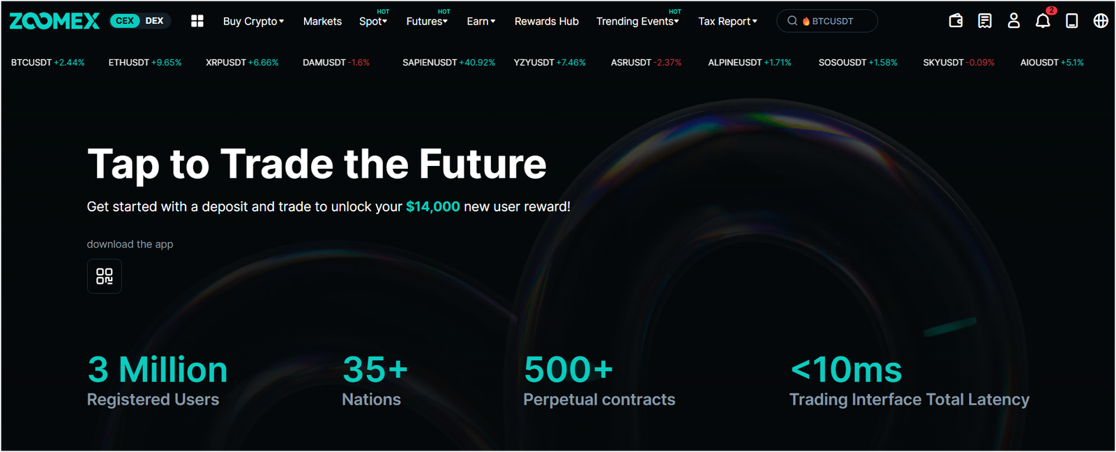 Zoomex anonymous exchange
