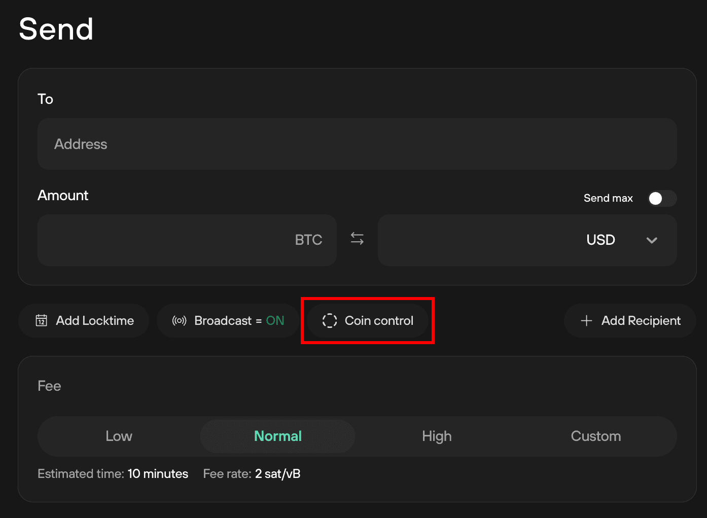 Coin Control