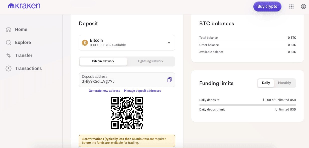 Deposit funds