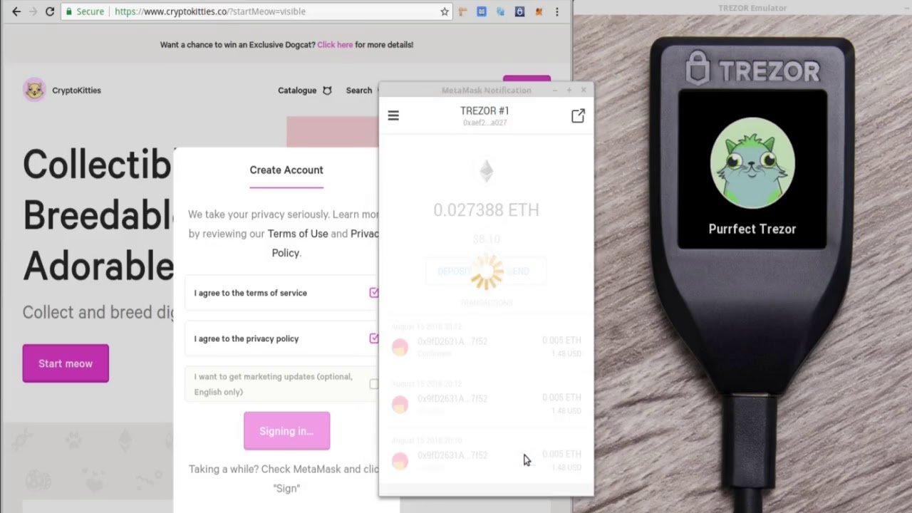 Trezor NFT hardware wallet