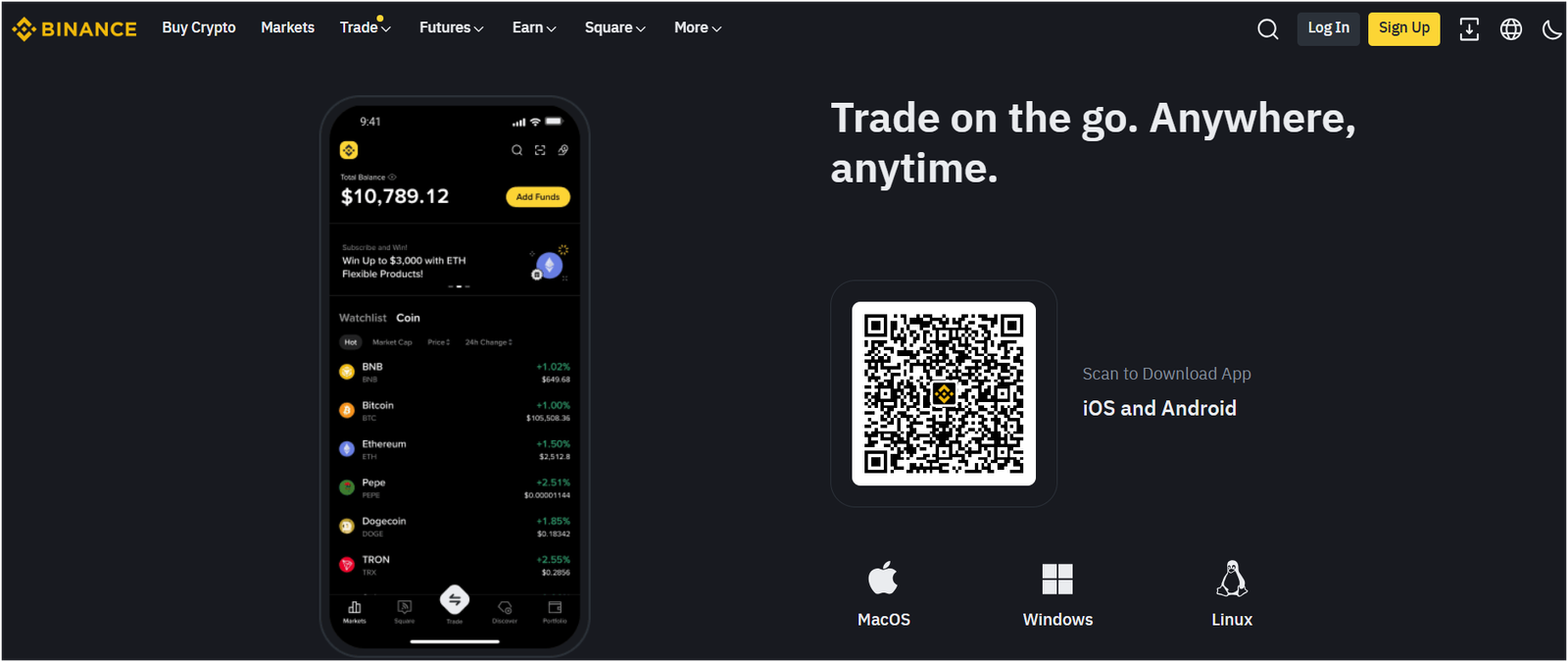 Binance high liquidity exchange