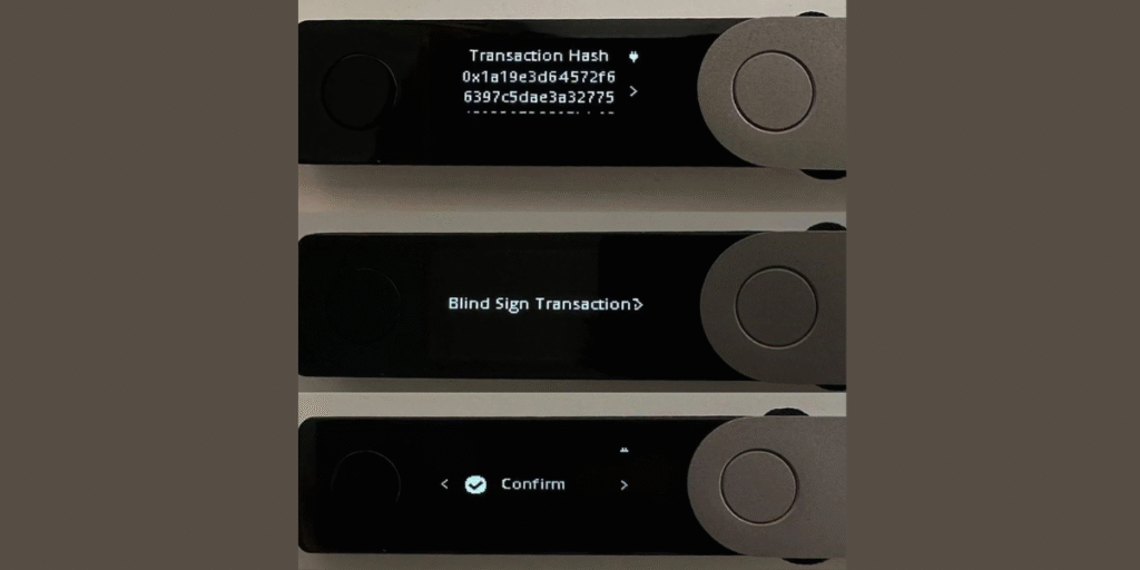 Ledger Blind Signing