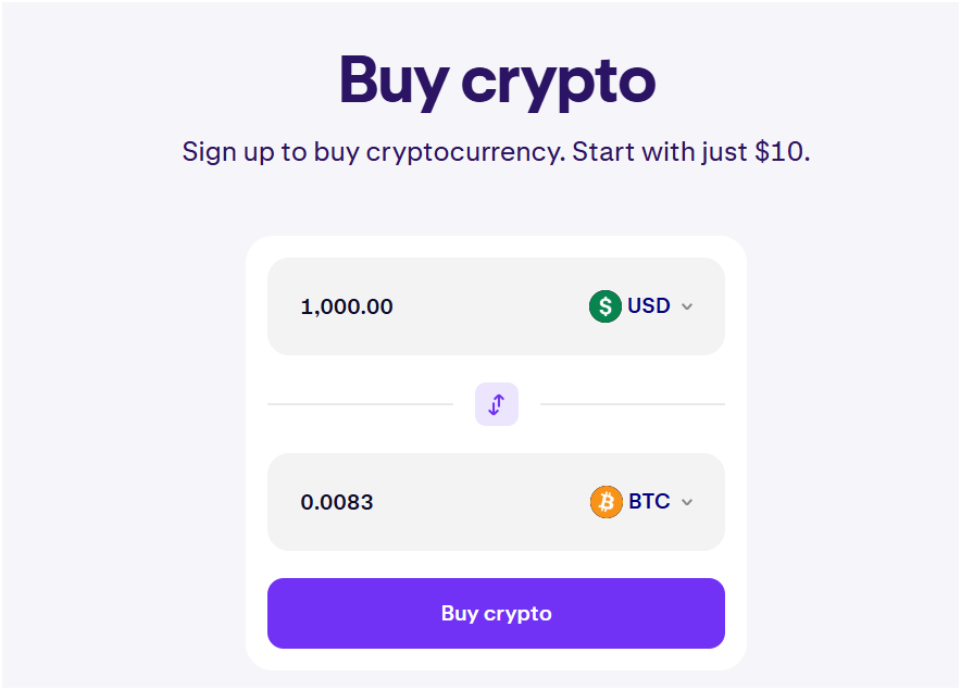 Instant Fiat-to-Crypto Buying